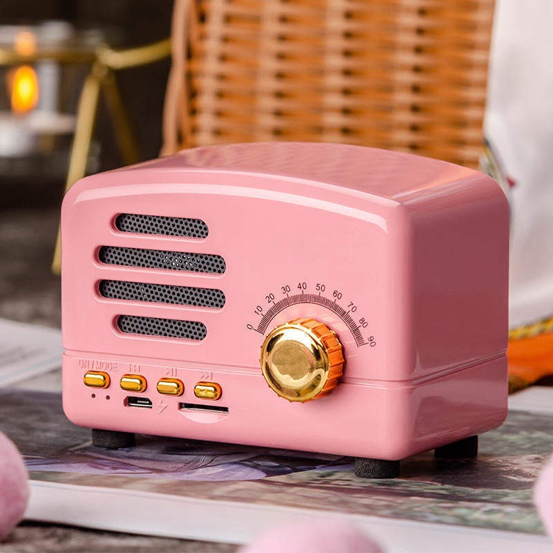 Retro portable wireless subwoofer speaker