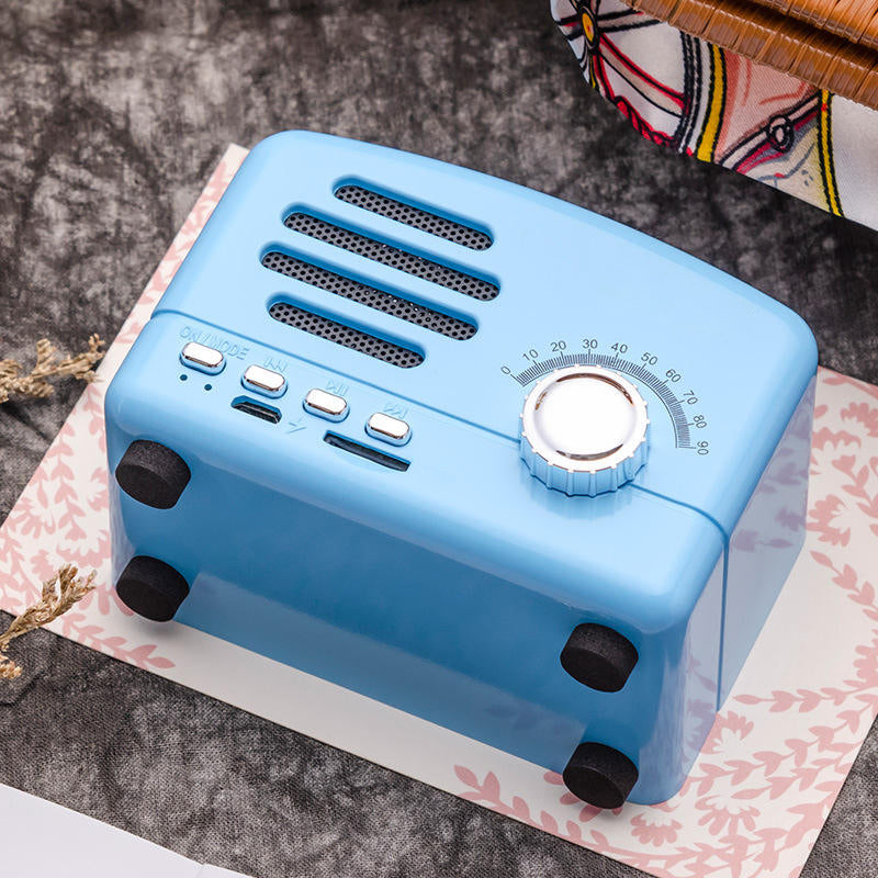 Retro portable wireless subwoofer speaker