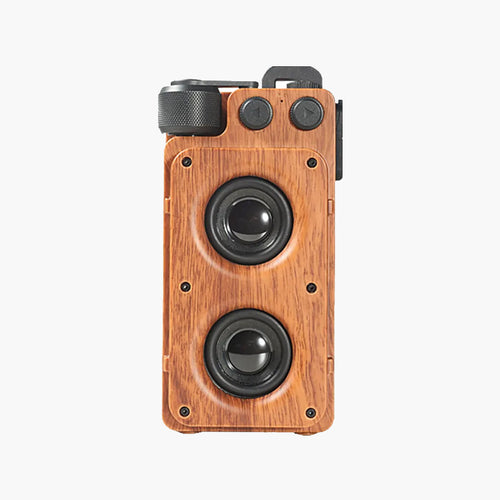 Brown retro wireless subwoofer speaker