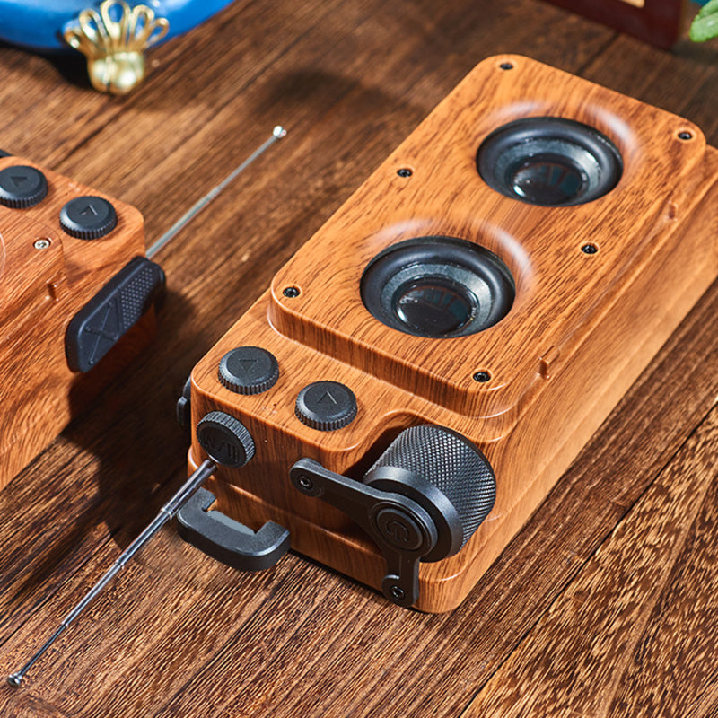 Brown retro wireless subwoofer speaker