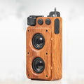 Brown retro wireless subwoofer speaker