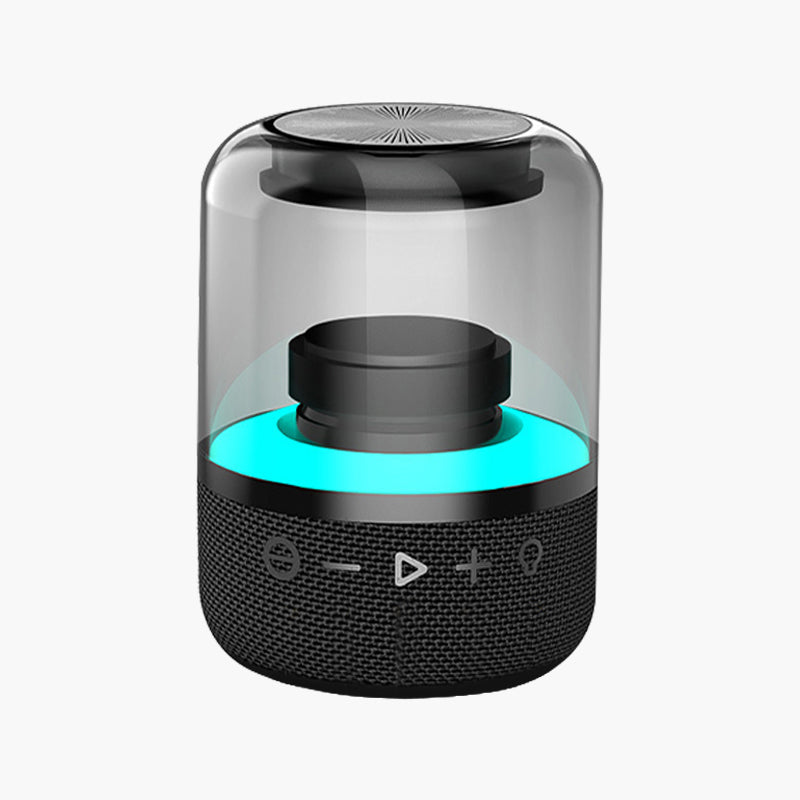 Round wireless subwoofer speaker with LED light
